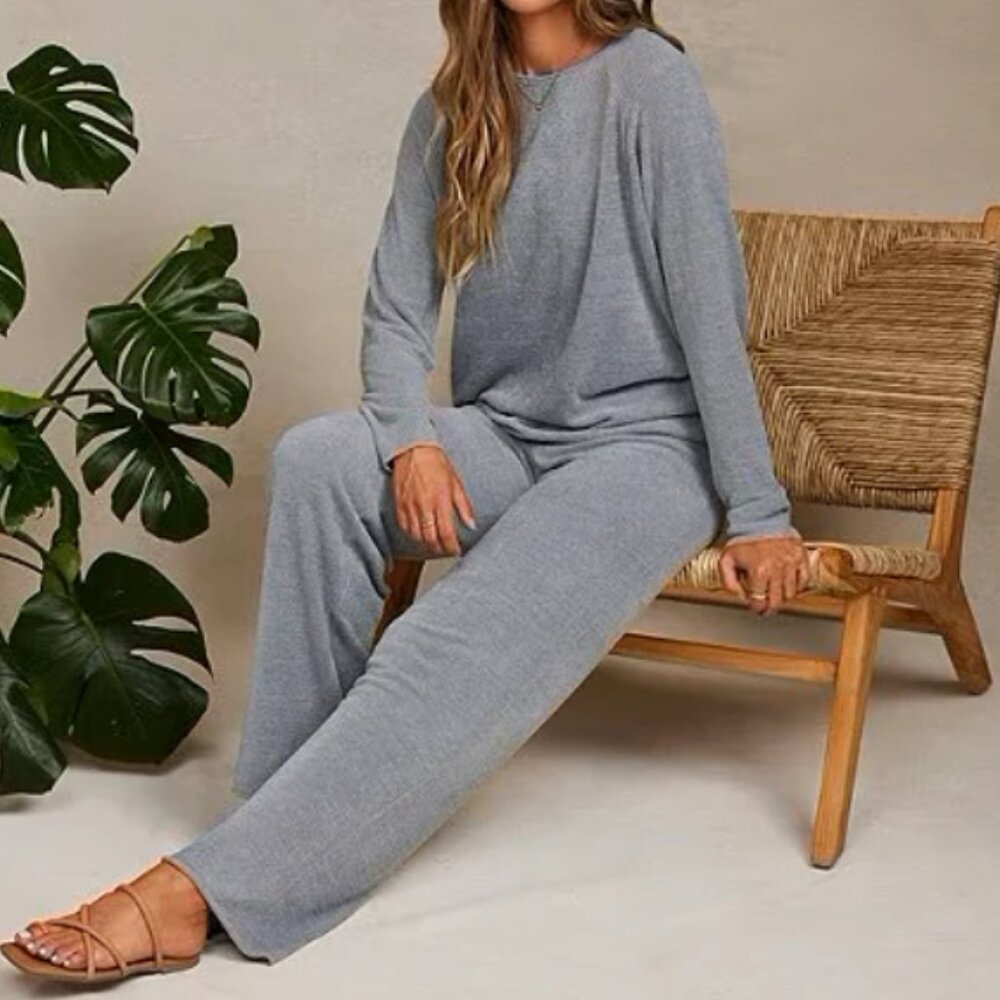 Barefoot Dreams CozyChic Ultra Lite Lounge Set Women’s Small Moonbeam NWT